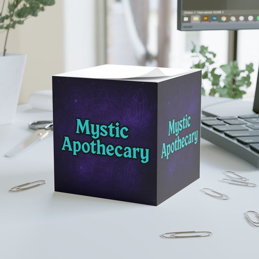 Mystic Apothecary Note Cube – Witchy Desk Decor for Magical Minds