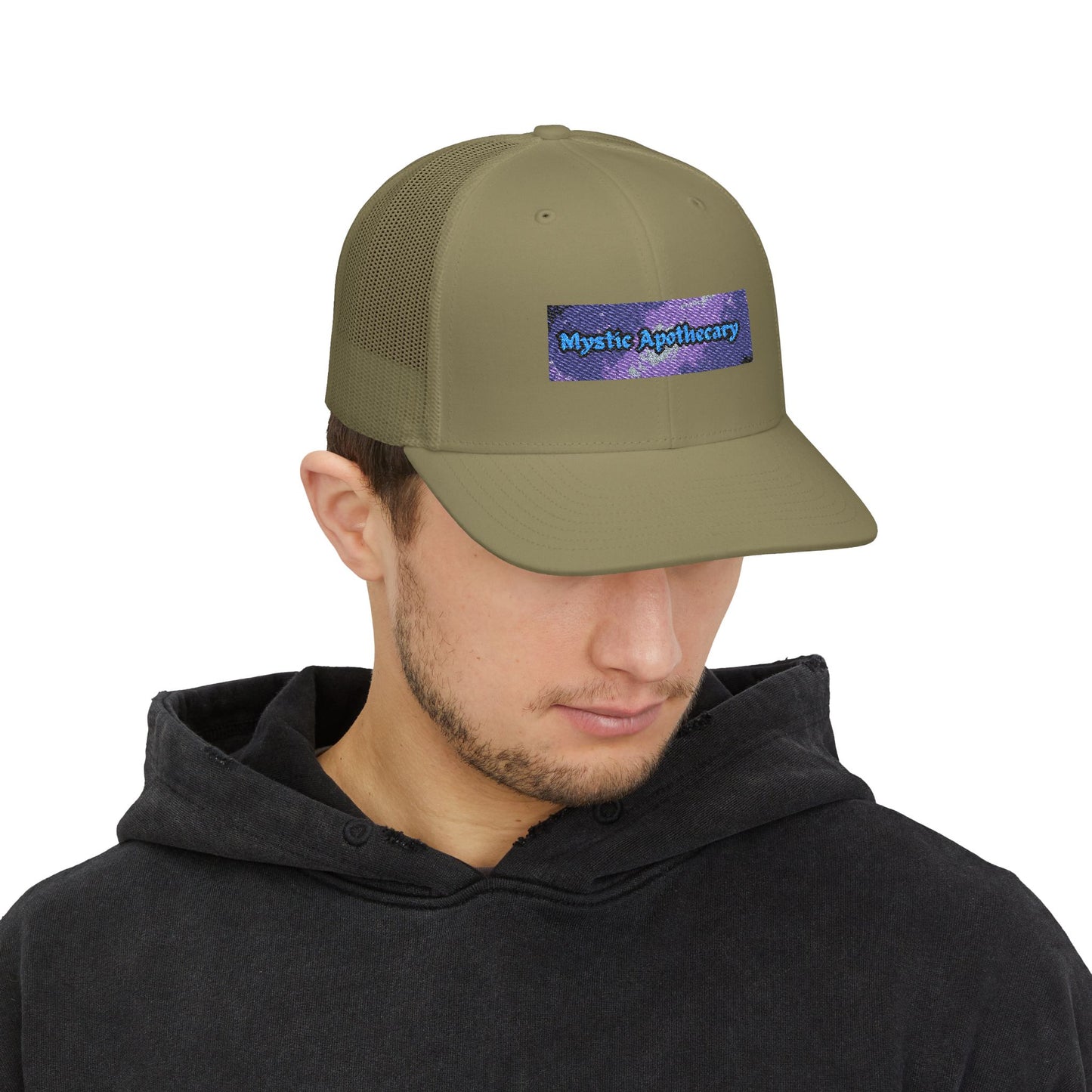Mystic Apothecary Trucker Hat – Boho Snapback for Herbalists and Outdoors