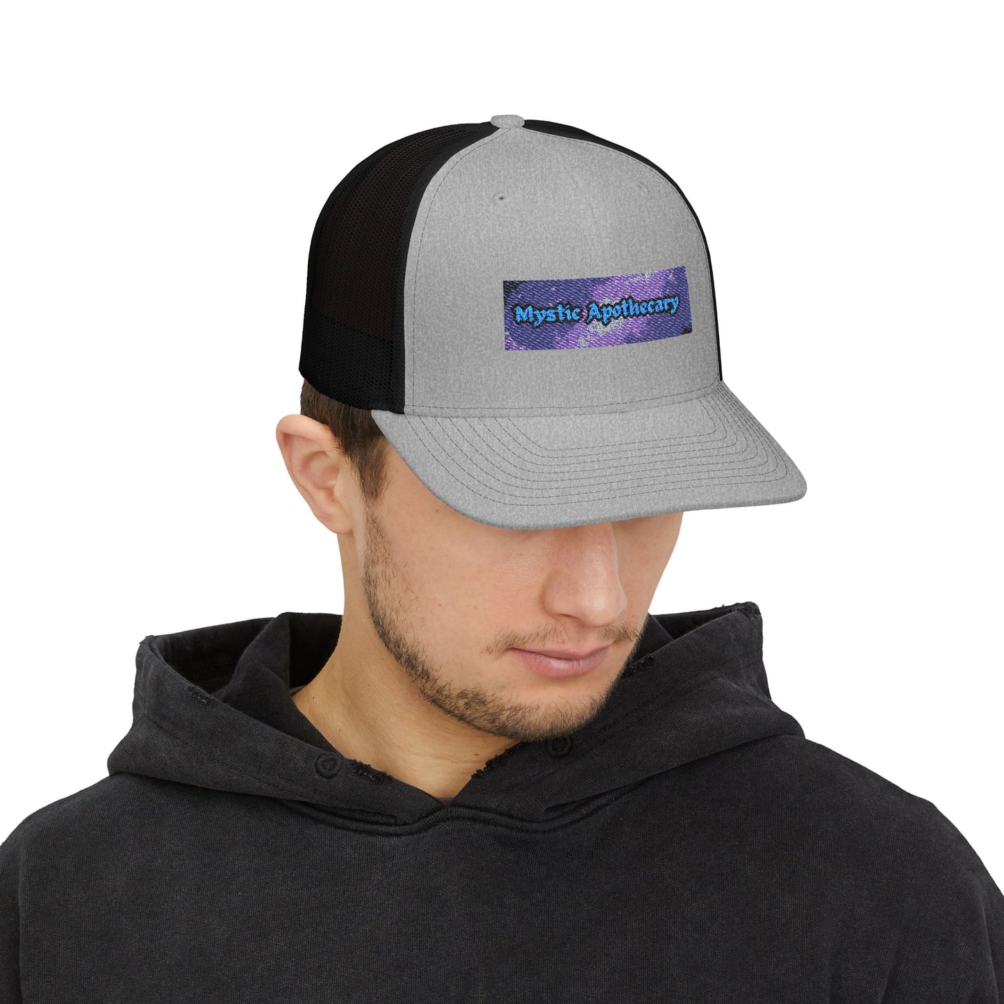 Mystic Apothecary Trucker Hat – Boho Snapback for Herbalists and Outdoors