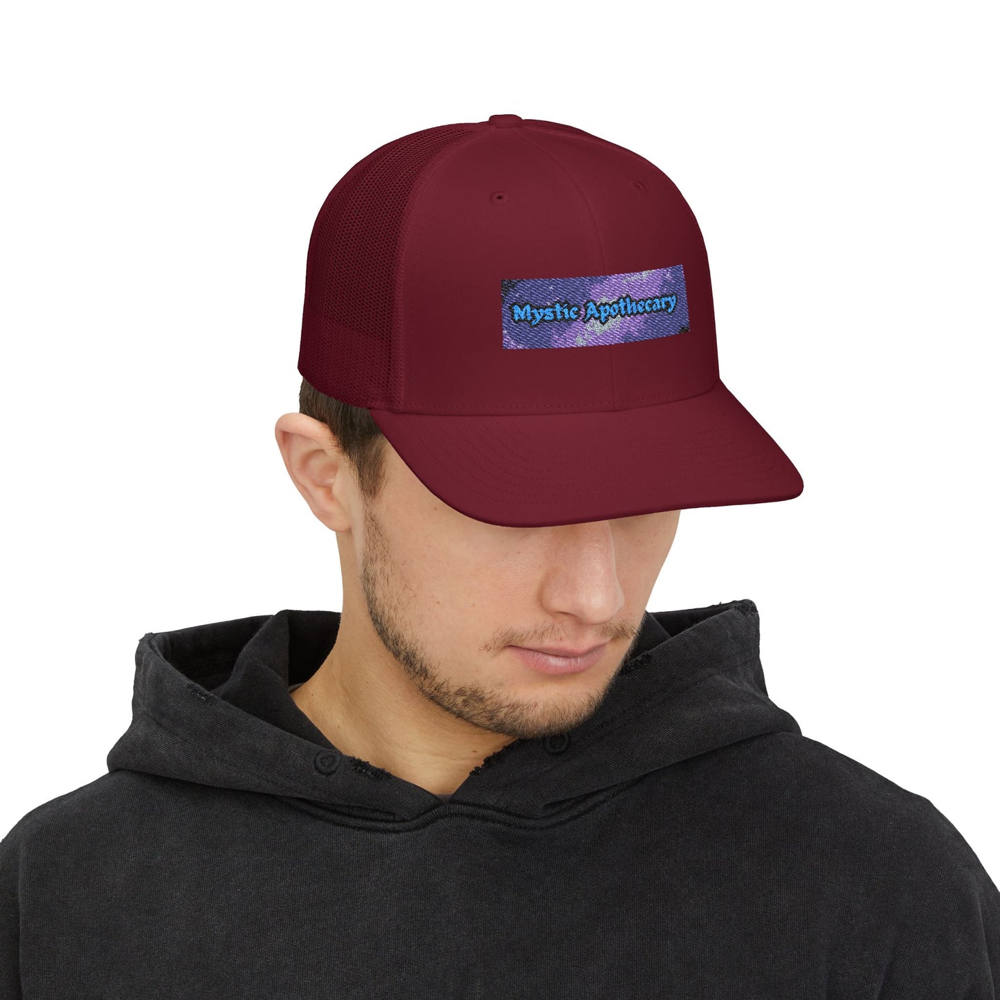 Mystic Apothecary Trucker Hat – Boho Snapback for Herbalists and Outdoors