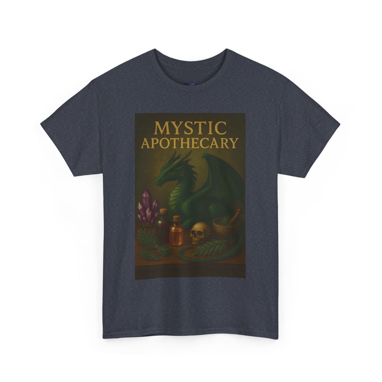 Mystic Apothecary Dragon Tee – Unisex Cotton Shirt for Fantasy Lovers