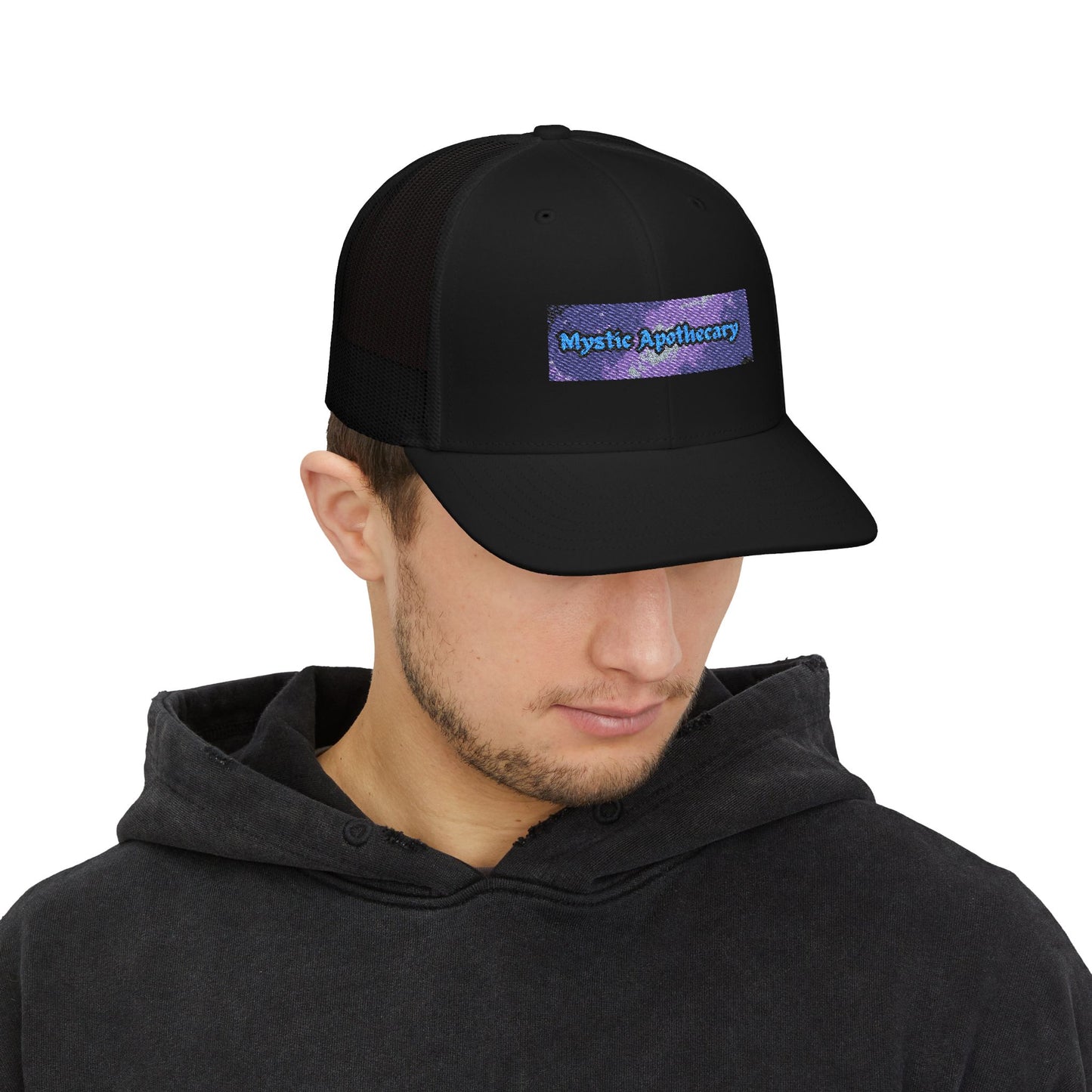 Mystic Apothecary Trucker Hat – Boho Snapback for Herbalists and Outdoors