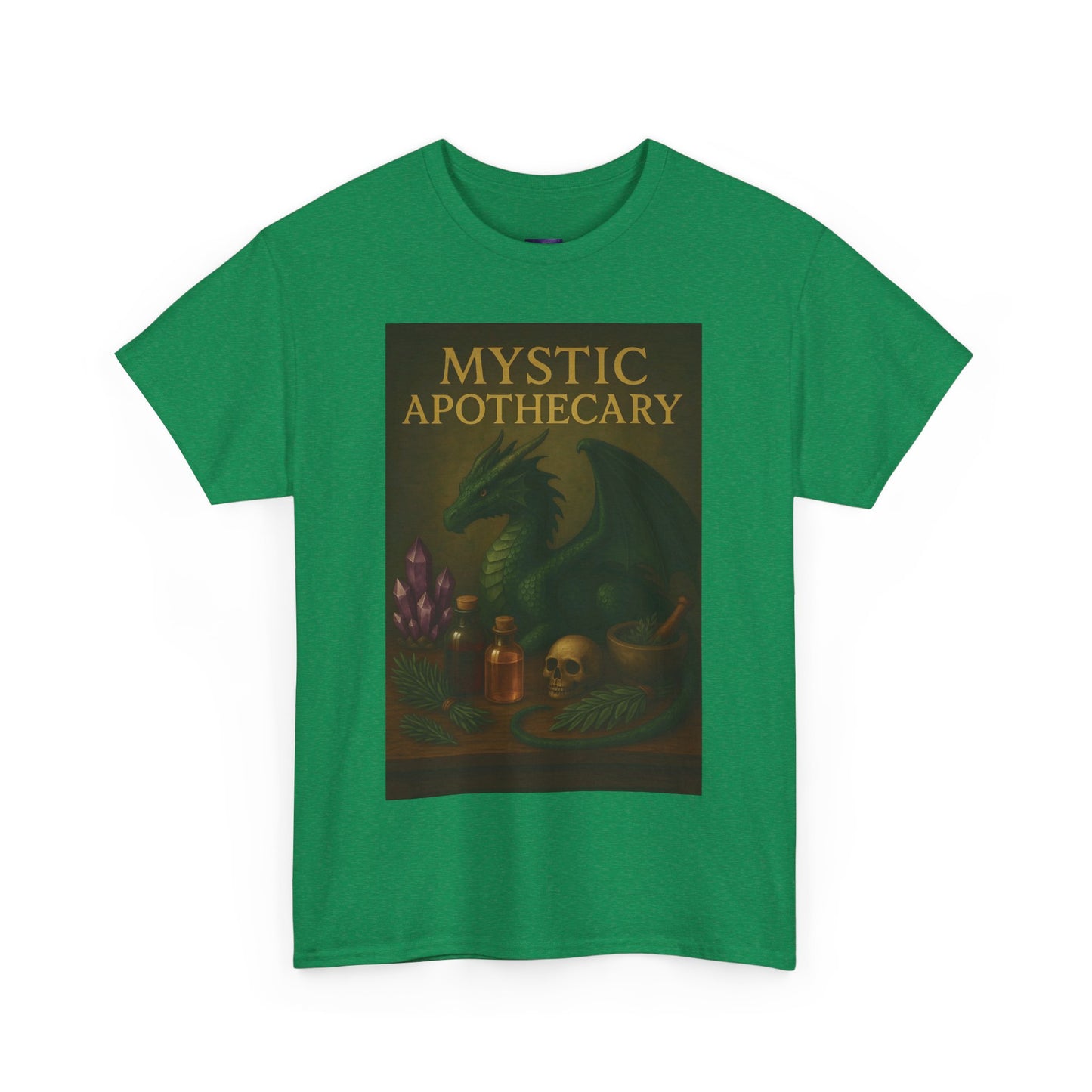 Mystic Apothecary Dragon Tee – Unisex Cotton Shirt for Fantasy Lovers